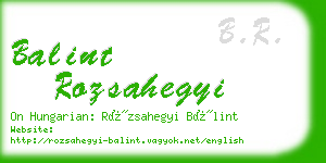 balint rozsahegyi business card